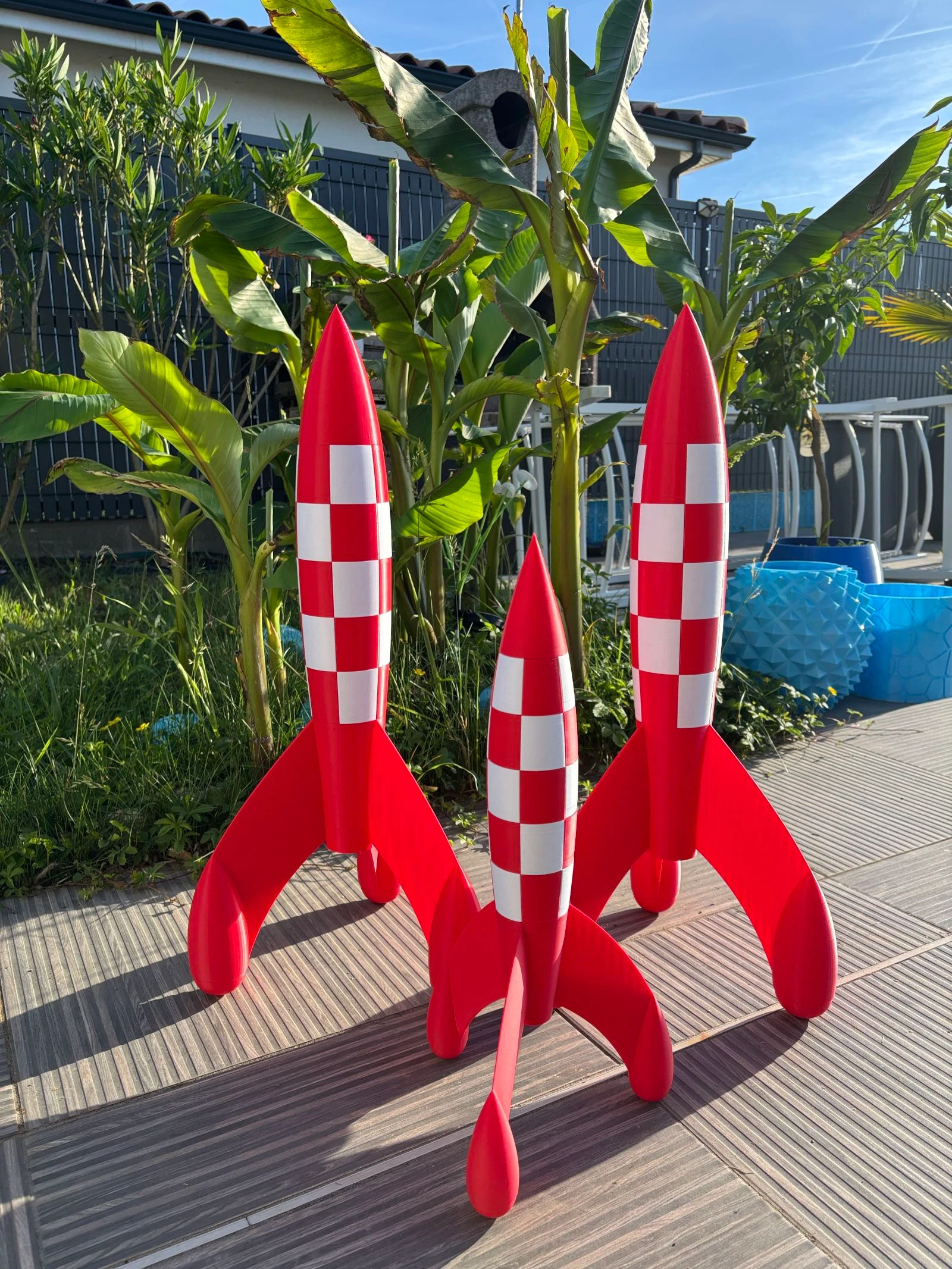 Très grande fusée tintin 64 cm🚀